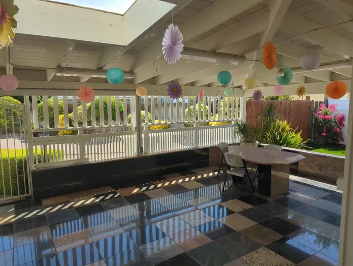 Covered outdoor play space